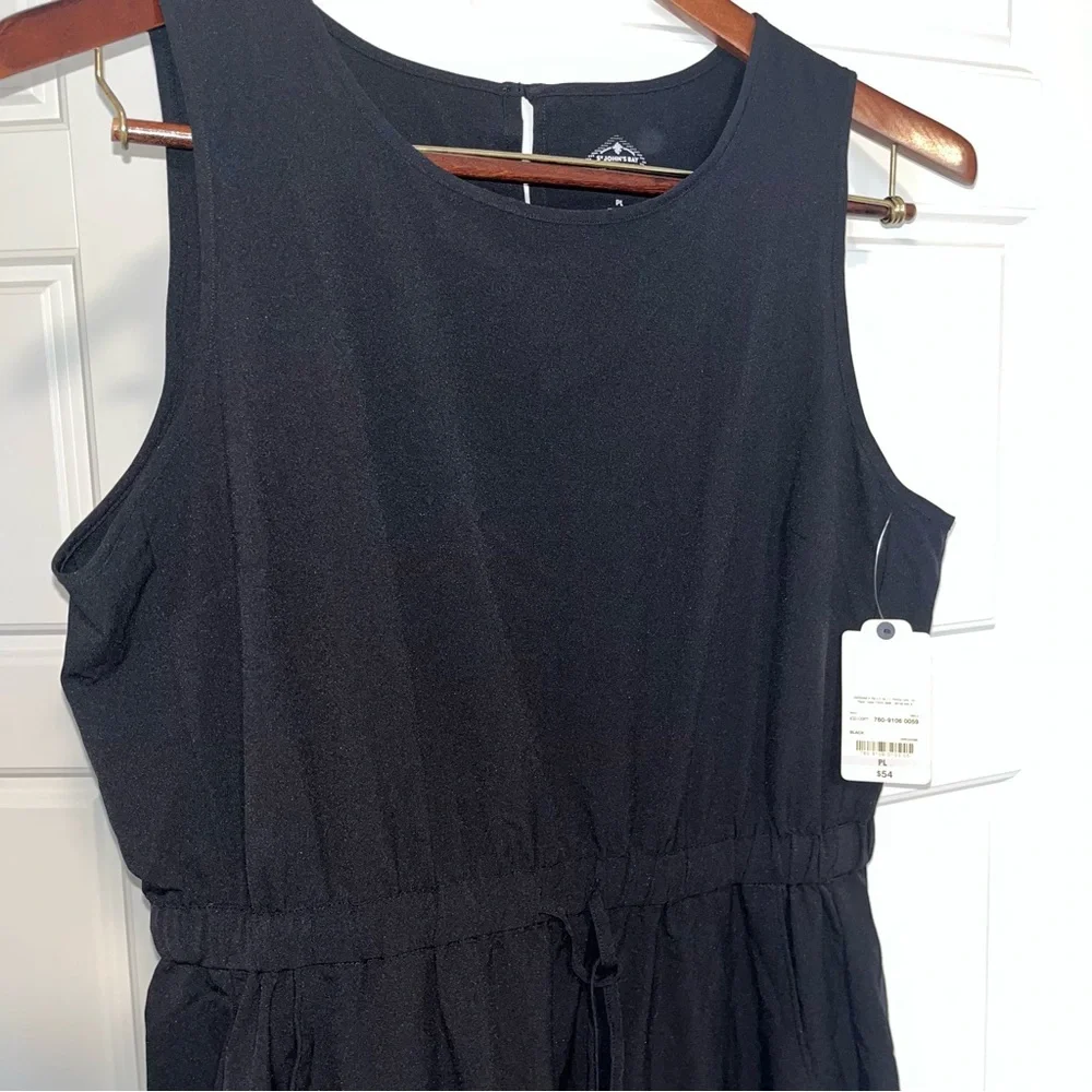 NWT St. John Bay Active Dress, Black, Petite Large - Picture 3 of 5